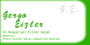 gergo eizler business card